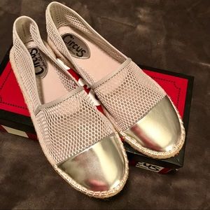 Circus by Sam Edelman silver mesh espadrille, sz 9